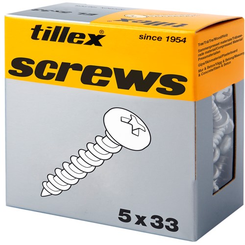 Tillex EL.skrue 5x33, PH2, BTG