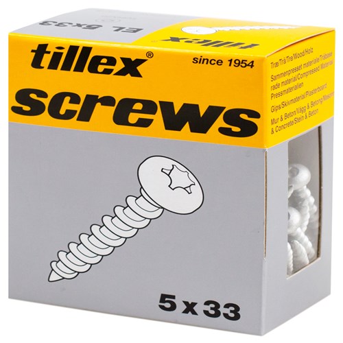 Tillex EL skrue 5x33, TX 20, BTG