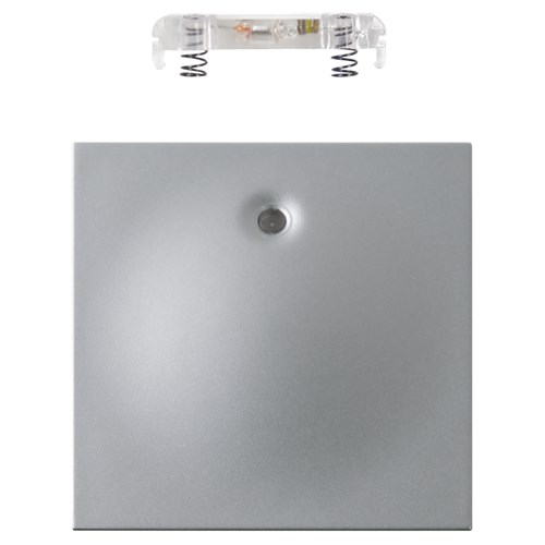 ELKO Plus vippestykke 1-pol med lys Aluminium