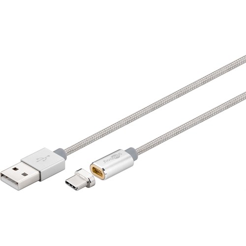 Goobay Sync/ladekabel USB-C Magnetisk 1,2m Grå